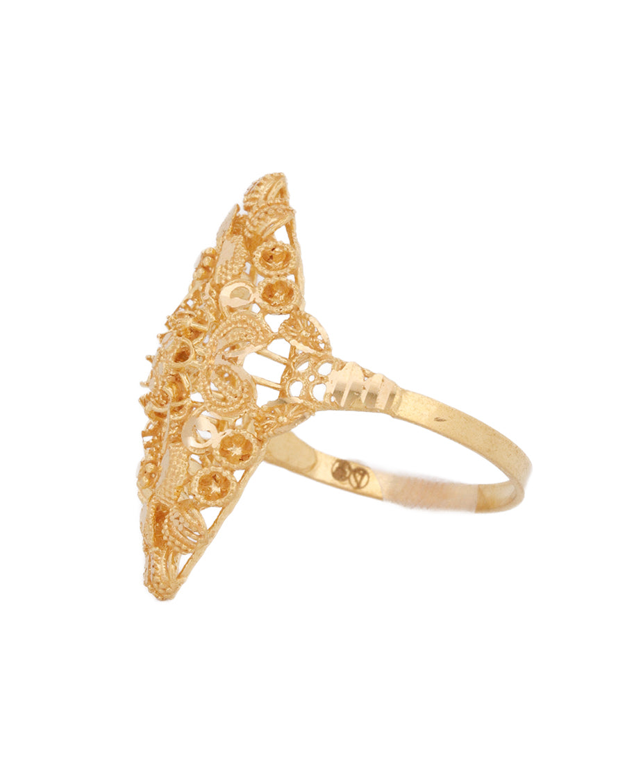 22K Gold Vintage Filigree Ring – 3.97g Elegant Jewelry | Bigeasy Jewellers